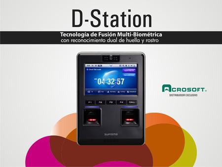 Introducción D-Station es la combinación perfecta de tecnología de reconocimiento facial y de doble huella, Dual Finger Technology™, basada en el sofisticado.