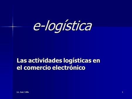 Las actividades logísticas en el comercio electrónico