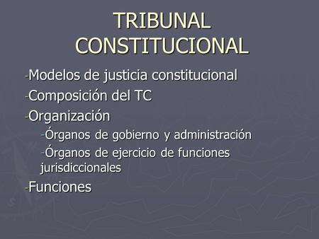TRIBUNAL CONSTITUCIONAL