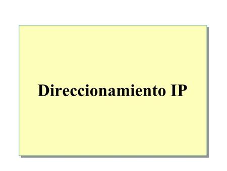 Direccionamiento IP.