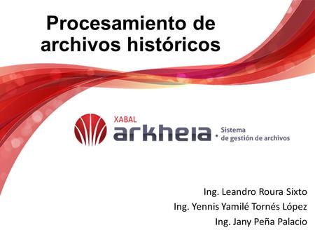 Procesamiento de archivos históricos