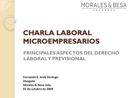 CHARLA LABORAL MICROEMPRESARIOS