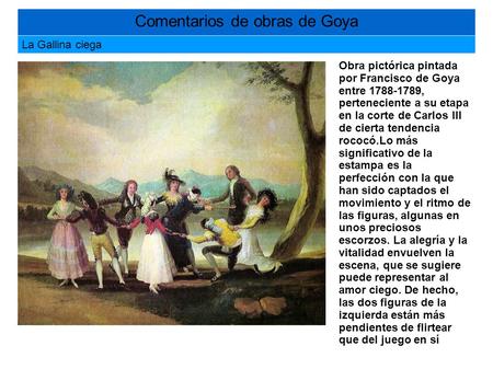 Comentarios de obras de Goya