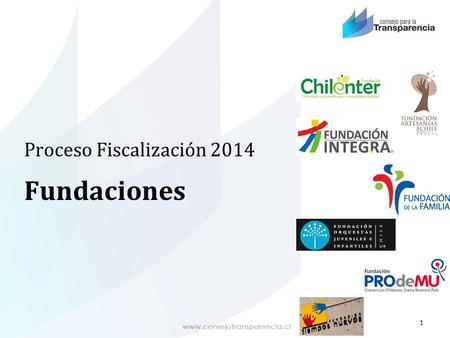 Proceso Fiscalización 2014 Fundaciones 1. 2 Antecedentes: Parámetros de Fiscalización 2014  Período de Fiscalización  Información publicada en septiembre.