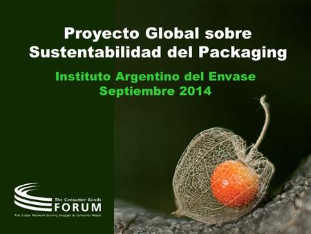 Proyecto Global sobre Sustentabilidad del Packaging