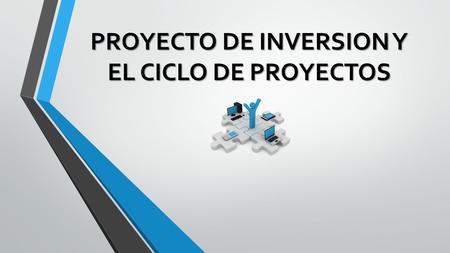 PROYECTO DE INVERSION Y EL CICLO DE PROYECTOS