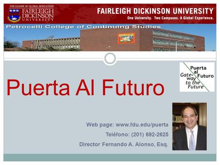 Puerta Al Futuro Web page:  Teléfono: (201)