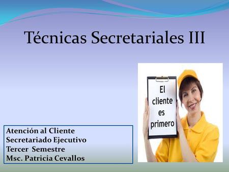 Técnicas Secretariales III