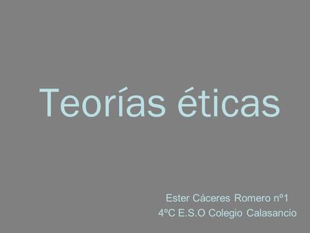 Ester Cáceres Romero nº1 4ºC E.S.O Colegio Calasancio