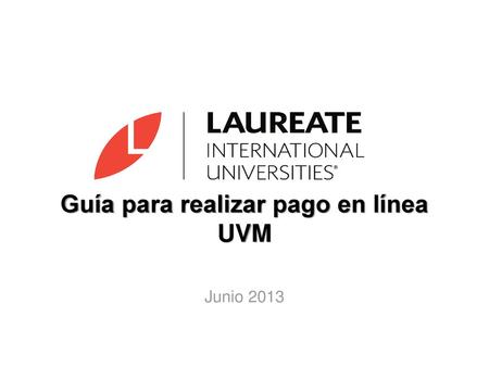 Guía para realizar pago en línea UVM