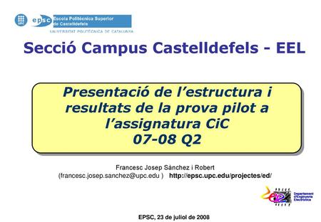 Secció Campus Castelldefels - EEL