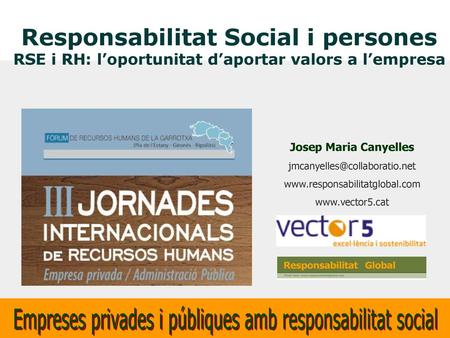Responsabilitat Social i persones