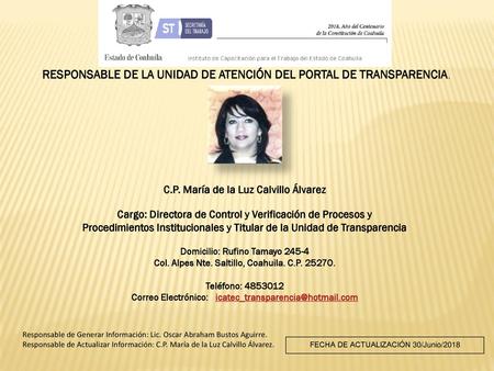 C.P. María de la Luz Calvillo Álvarez