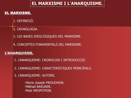 EL MARXISME I L’ANARQUISME.