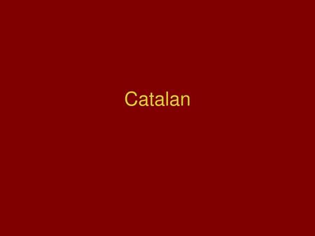 Catalan.