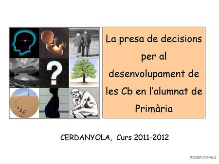 La presa de decisions per al desenvolupament de les Cb en l’alumnat de Primària CERDANYOLA, Curs 2011-2012.