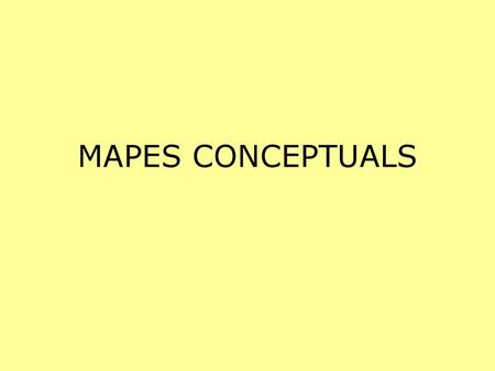 MAPES CONCEPTUALS.