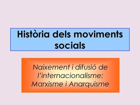 Història dels moviments socials