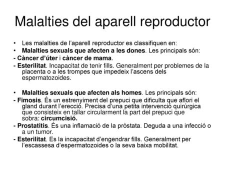 Malalties del aparell reproductor