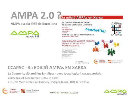 AMPA 2.0 ? AMPA escola IPSE de Barcelona