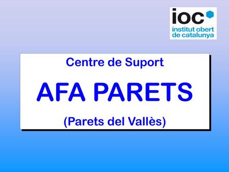 Centre de Suport AFA PARETS (Parets del Vallès).