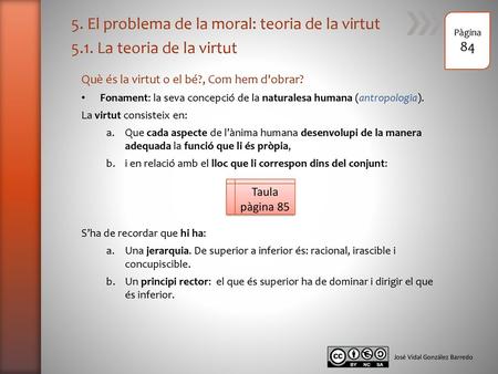 5. El problema de la moral: teoria de la virtut