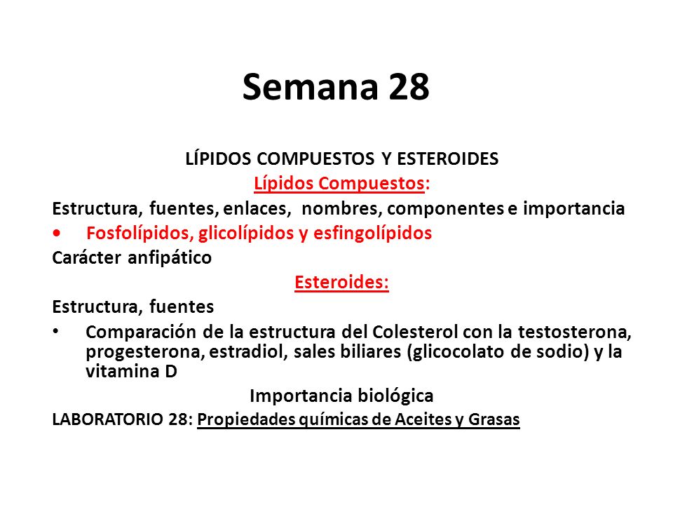LÍPIDOS COMPUESTOS Y ESTEROIDES Importancia biológica LÍPIDOS COMPUESTOS Y ESTEROIDES Importancia biológica