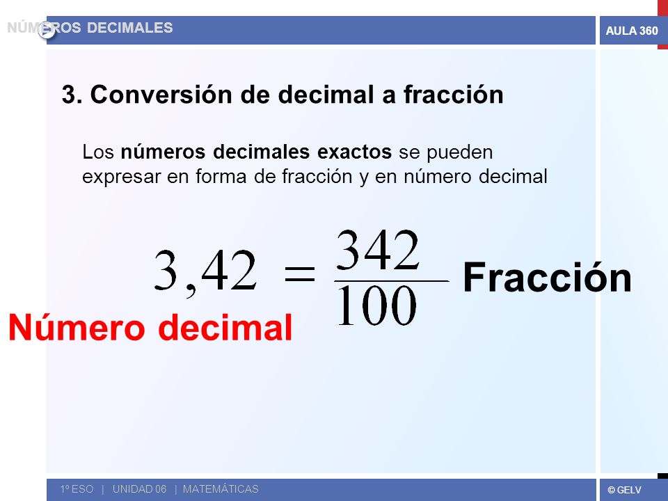Resultado de imagen de expresar en forma de fraccion los decimales
