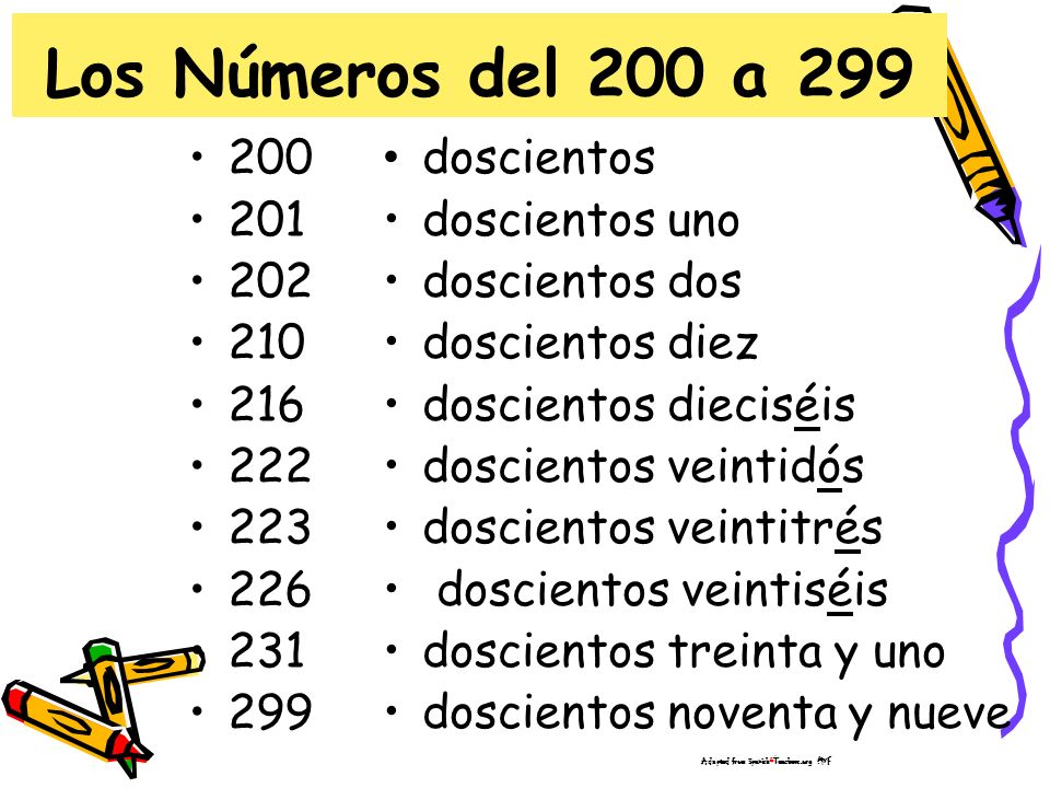 Resultado de imagen de numeros del 200