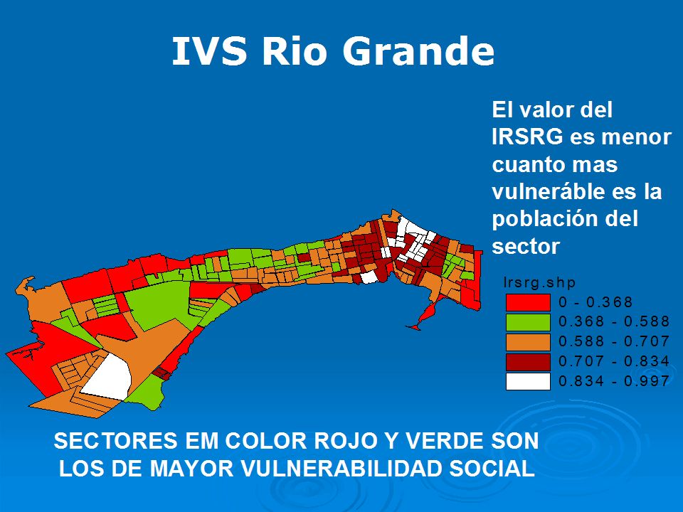 SECTORES EM COLOR ROJO Y VERDE SON LOS DE MAYOR VULNERABILIDAD SOCIAL