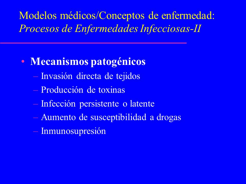 Mecanismos patogénicos