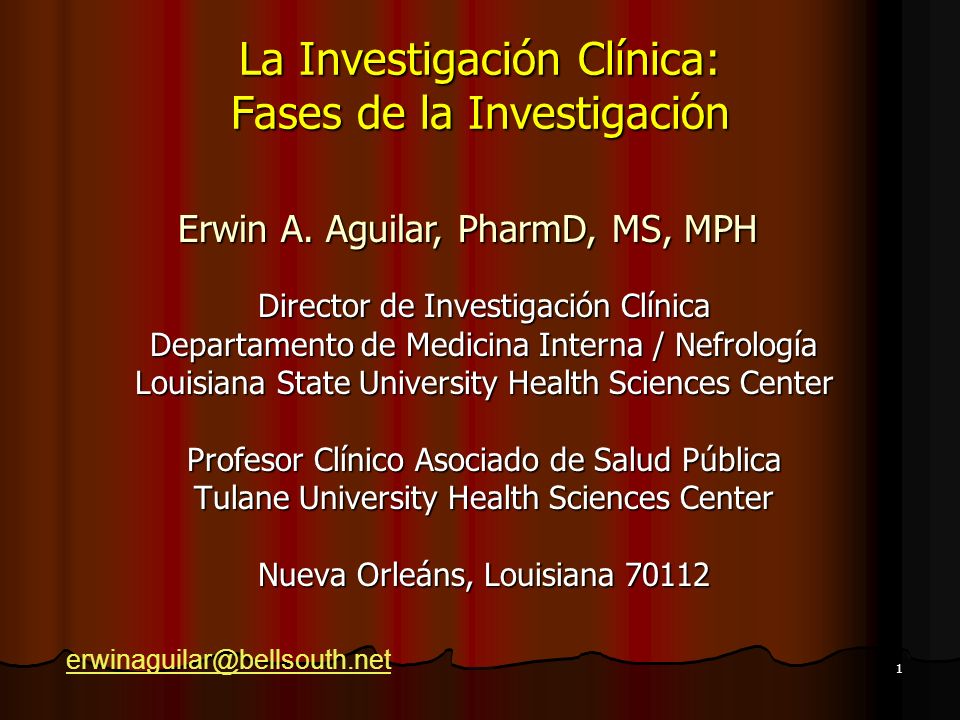 La Investigación Clínica: Fases de la Investigación
