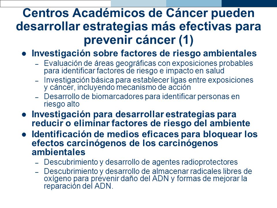 Centros Académicos de Cáncer pueden desarrollar estrategias más efectivas para prevenir cáncer (1)