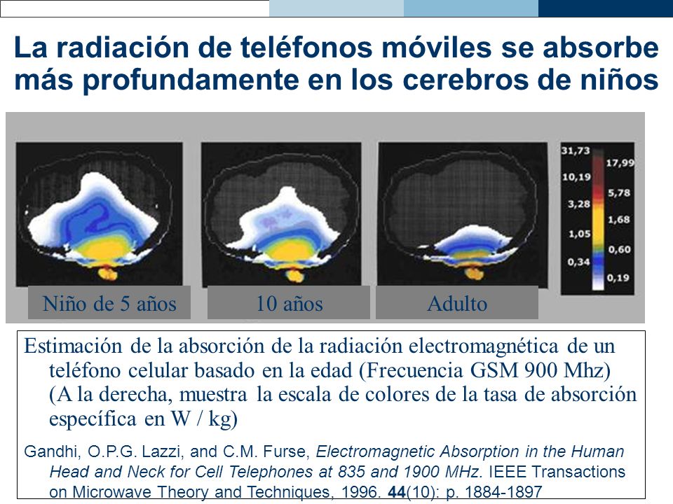 La radiación de teléfonos móviles se absorbe más profundamente en los cerebros de niños