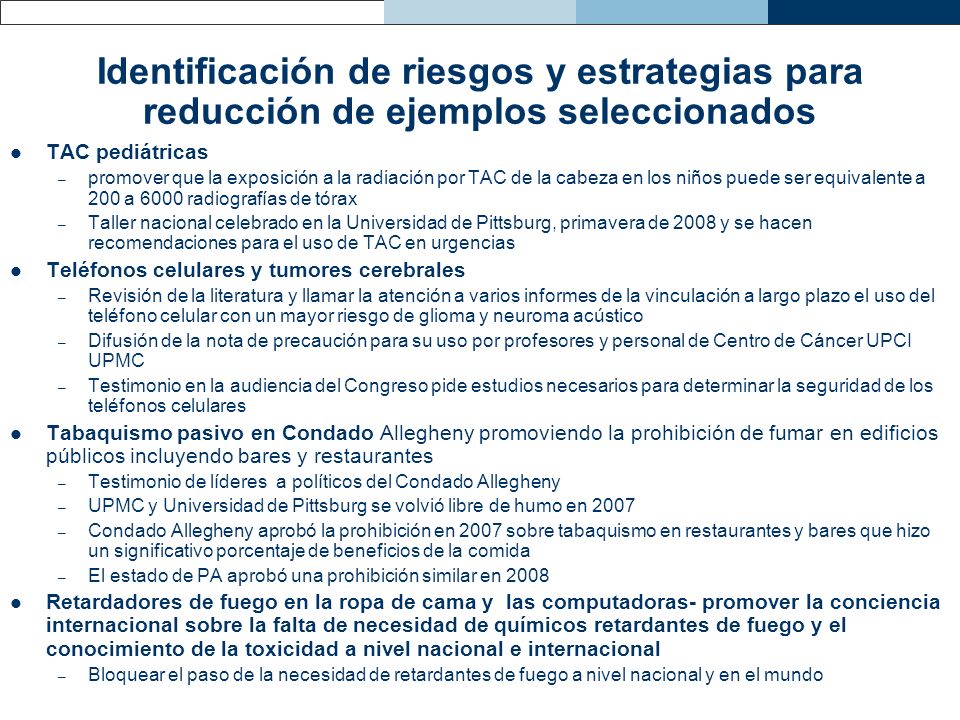 Identificación de riesgos y estrategias para reducción de ejemplos seleccionados