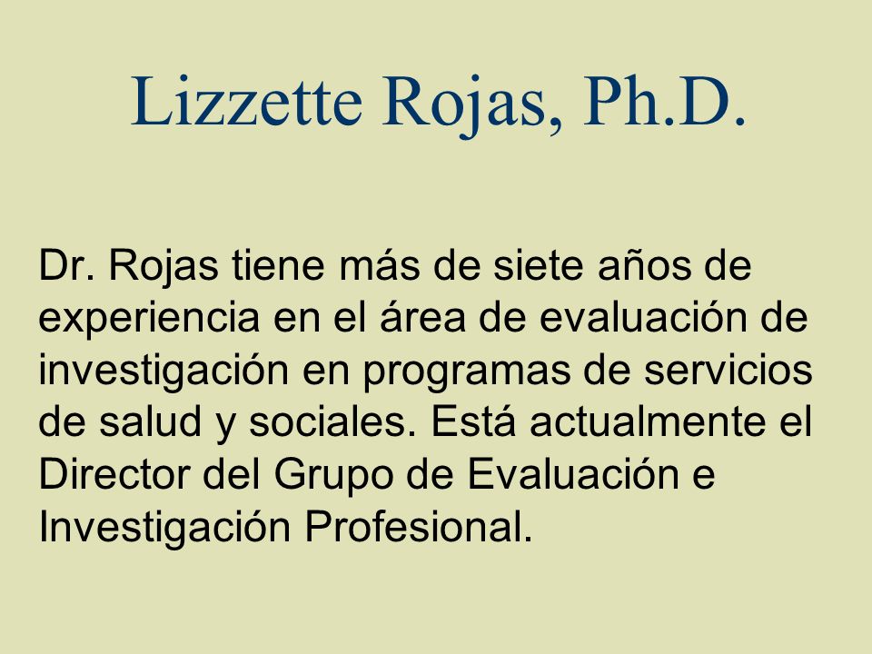 Lizzette Rojas, Ph.D.