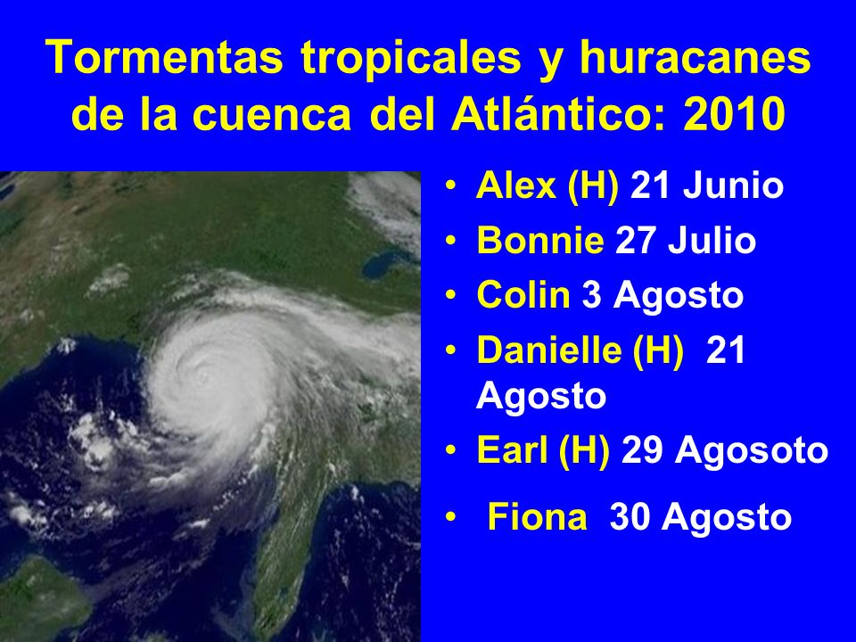 Tormentas tropicales y huracanes de la cuenca del Atlántico: 2010