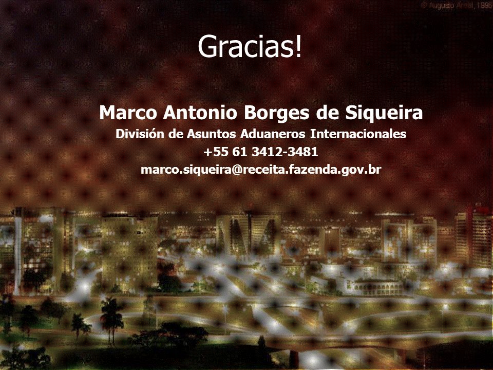 Gracias! Marco Antonio Borges de Siqueira