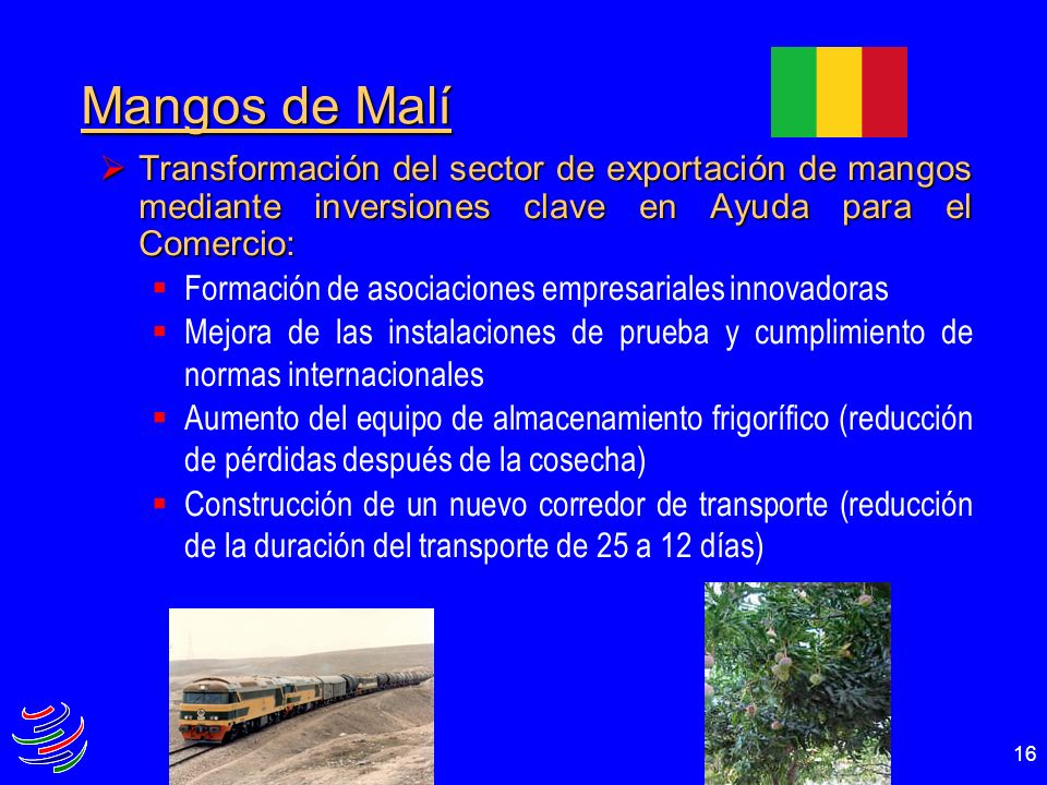 Mangos de Malí Transformación del sector de exportación de mangos mediante inversiones clave en Ayuda para el Comercio: