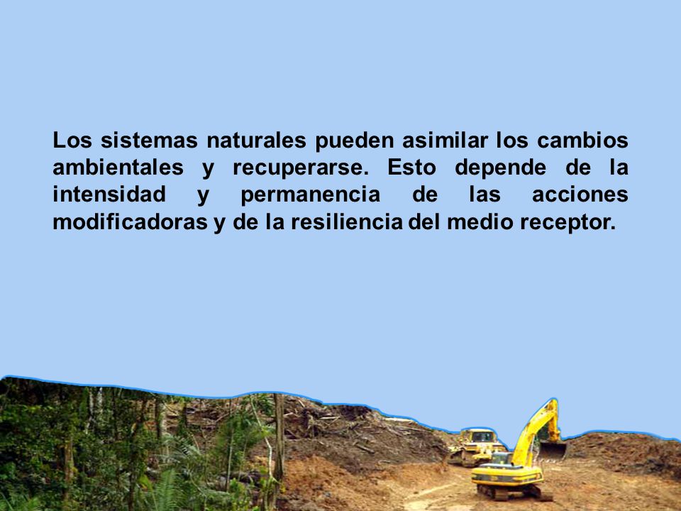 Los sistemas naturales pueden asimilar los cambios ambientales y recuperarse.