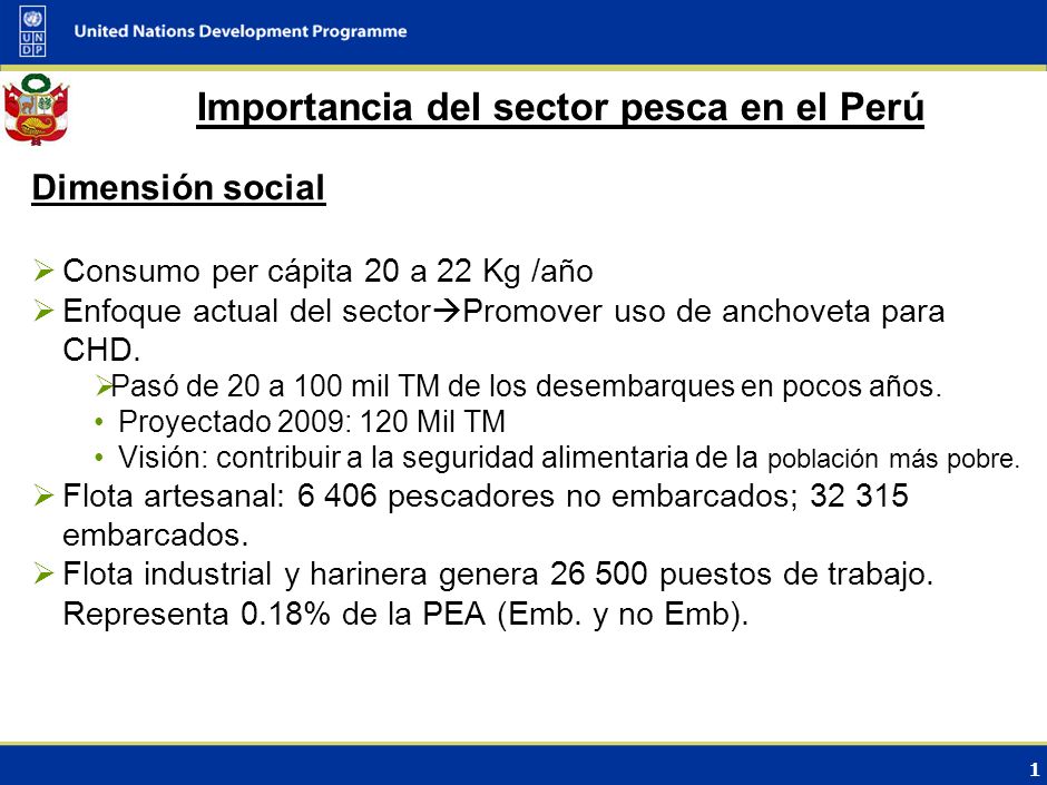 Importancia del sector pesca en el Perú
