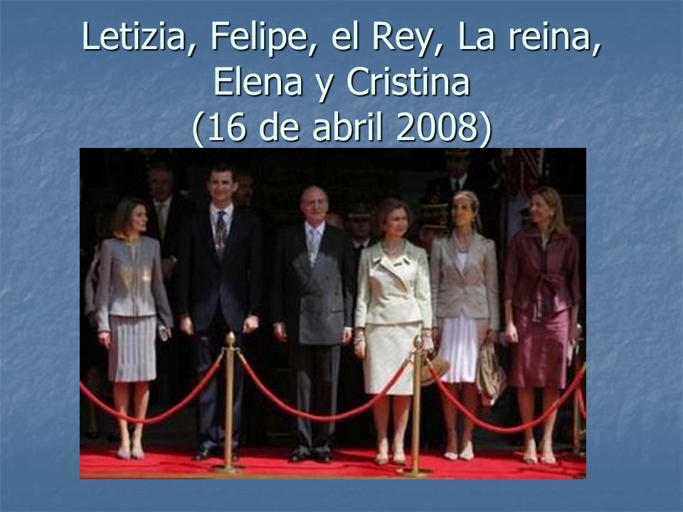 Letizia, Felipe, el Rey, La reina, Elena y Cristina (16 de abril 2008)