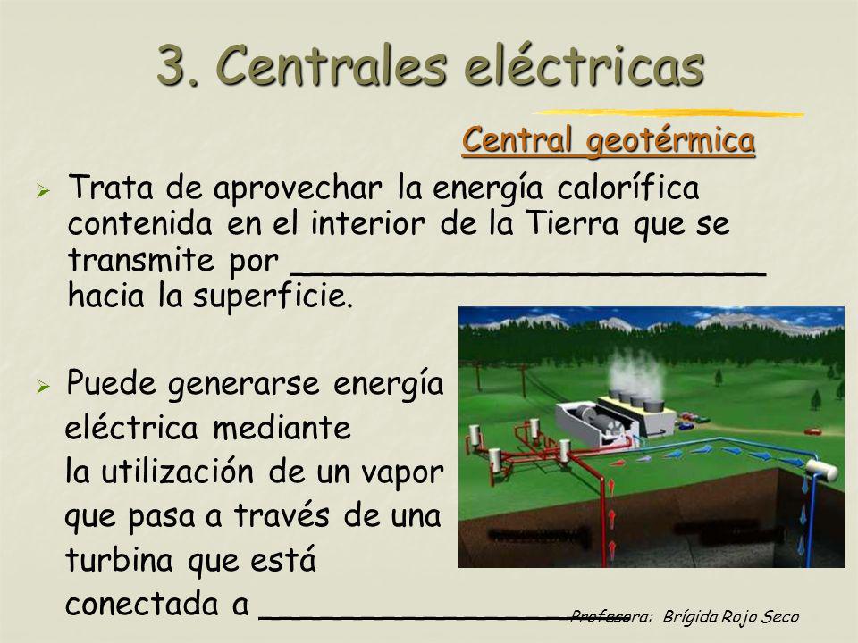 3. Centrales eléctricas Central geotérmica