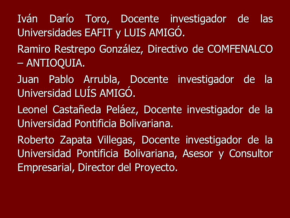 Iván Darío Toro, Docente investigador de las Universidades EAFIT y LUIS AMIGÓ.