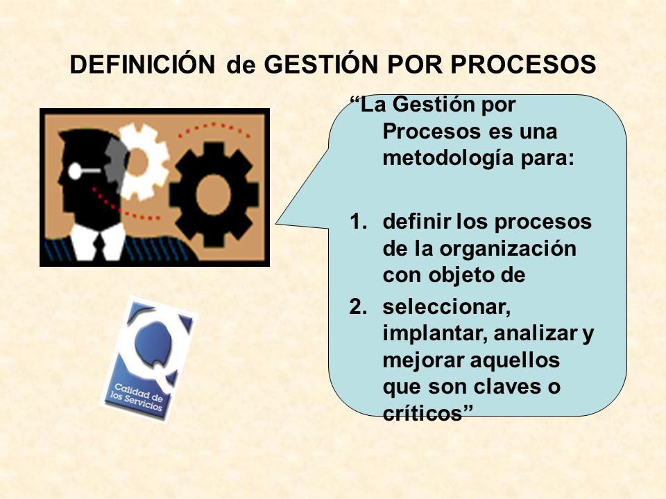 DEFINICIÓN de GESTIÓN POR PROCESOS