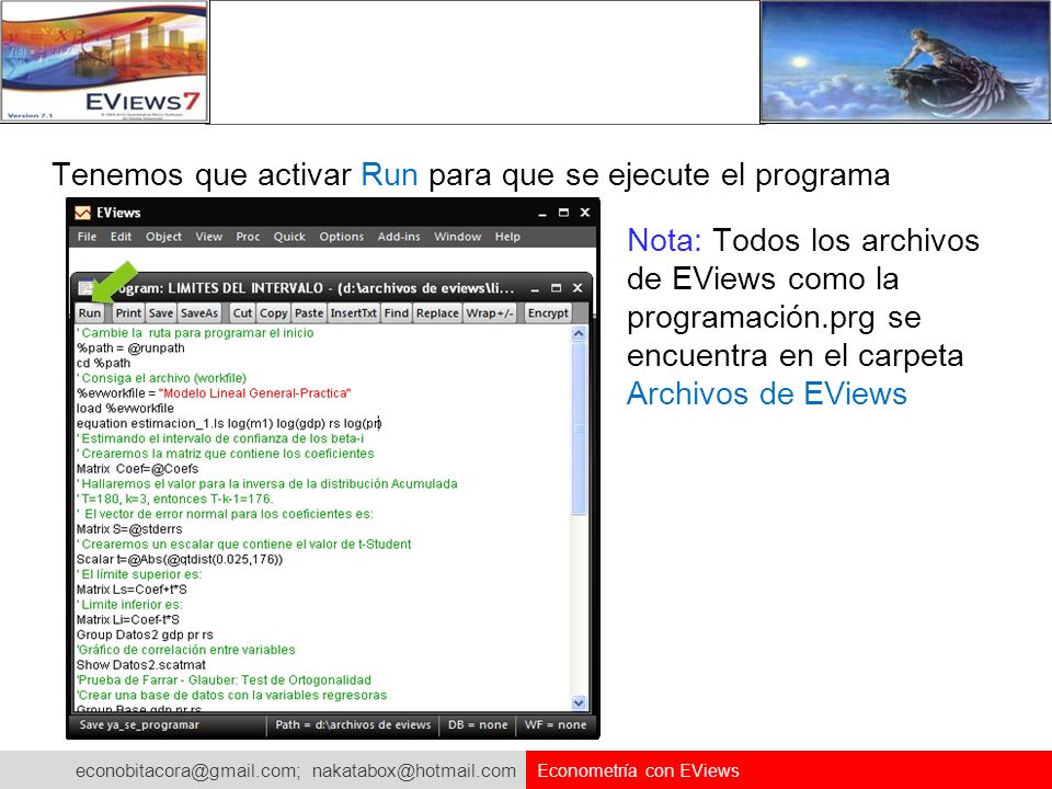 Tenemos que activar Run para que se ejecute el programa