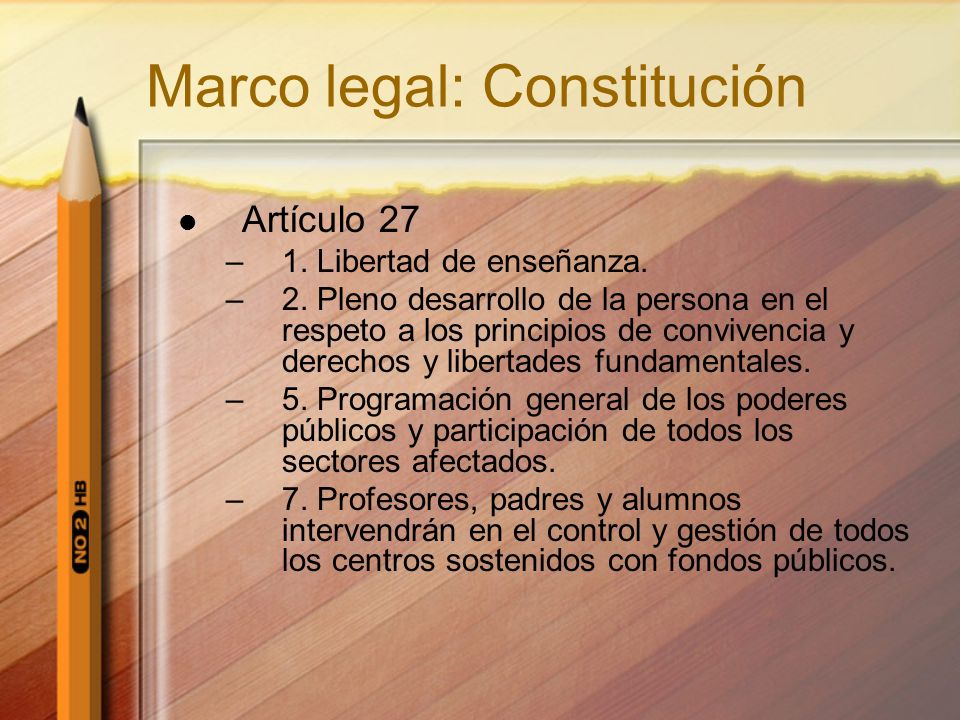 Marco legal: Constitución