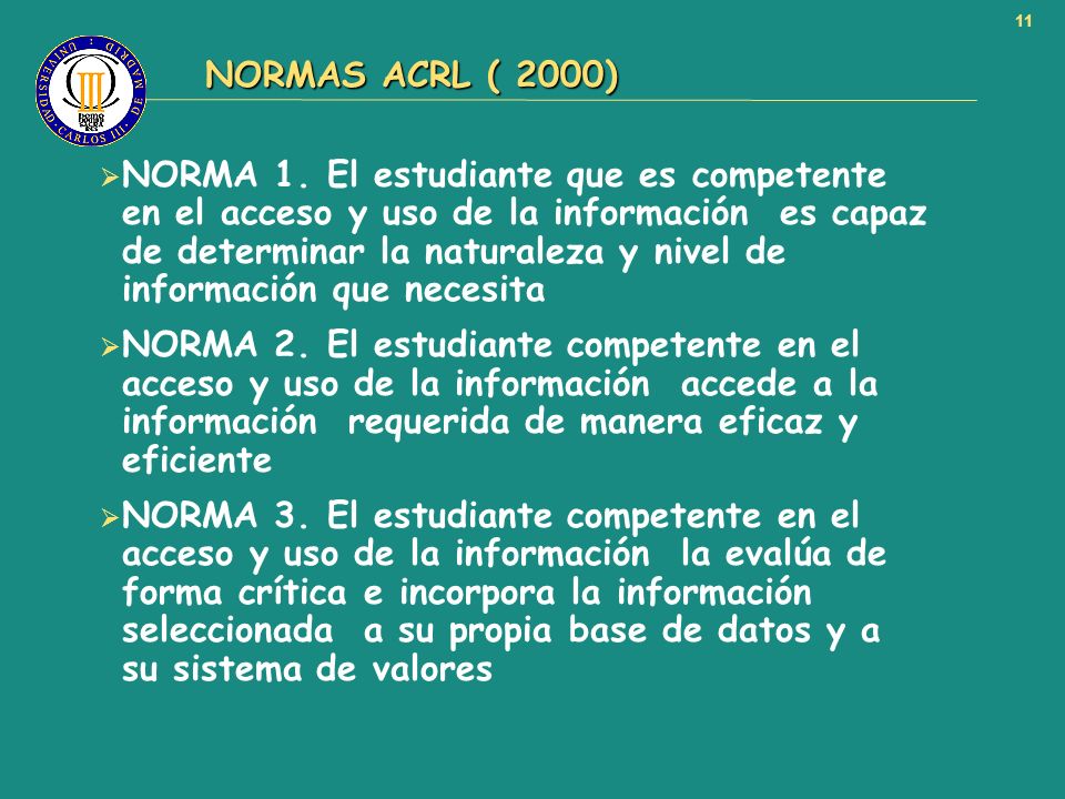 NORMAS ACRL ( 2000)
