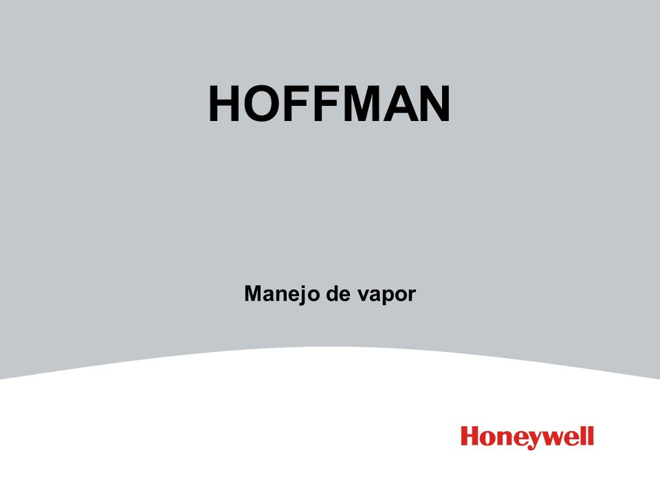HOFFMAN Manejo de vapor