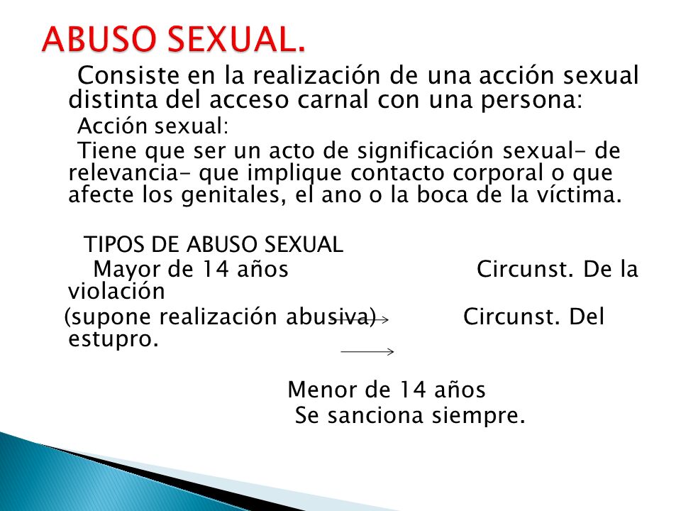 ABUSO SEXUAL. Mayor de 14 años Circunst. De la violación